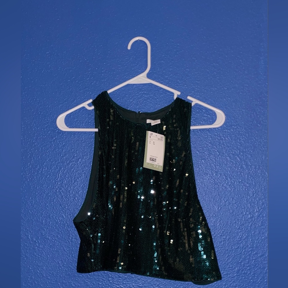 H&M sparkle crop top